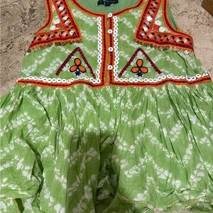 Indigo Green Embroidered Blouse